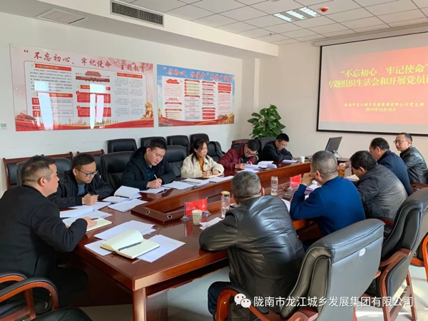市龍江集團(tuán)黨支部召開“不忘初心、牢記使命”專題組織生活會(huì)和民主評議黨員會(huì)議